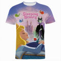 Disney T-Shirts Sleeping Beauty Cartoon Anime Maleficent 3D Print Streetwear Men Women Fashion Oversized T Shirt Kids Tees Tops. 