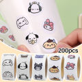 200/1000pcs Stickers 1roll Round Labels Sanrio Kuromi My Melody Cute Stickers Party Decoration. 