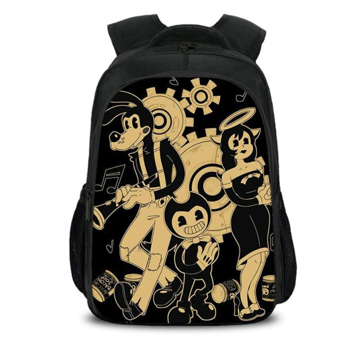 Anime Bendy And The Ink Machine Backpack for Teens Back To School Bags Student Bookbag Daily Backpack Mochila Notebook Gift