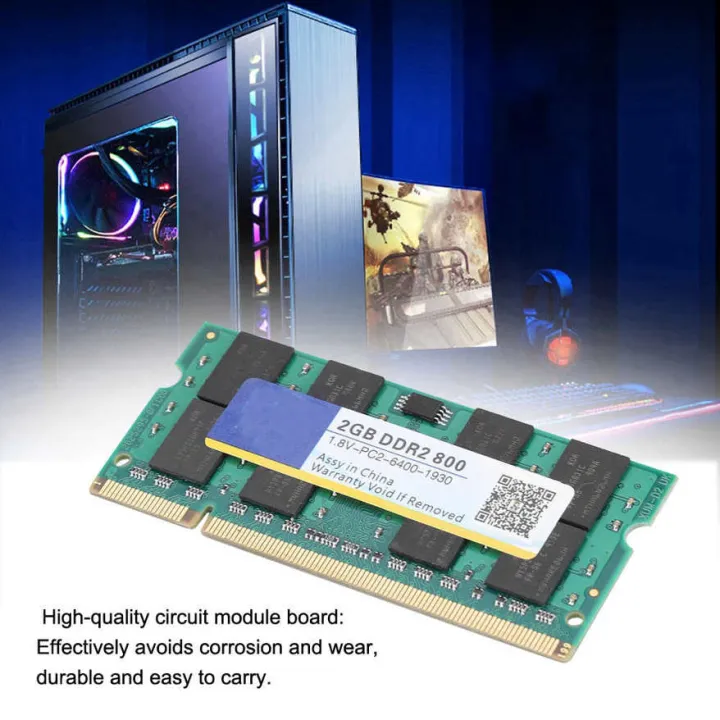 Computer%20Memory%20PC2-6400%202G%20800Mhz%20Laptop%20RAM%201.8V%20200PIN%20DDR2%20Module%20Compatible%20with%20Intel/AMD%20-%20Image%203