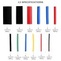 560PCS Heat Shrink Tubing, Electrical Wire Cable Wrap Assortment Electric Insulation Heat Shrink Tube Kit with Box. 