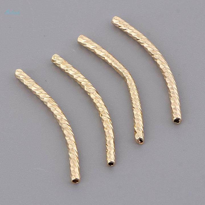 4Pcs%20Copper%20Noodle%20Tube%20Beads%20Curved%20Jewelry%20Findings%20Craft%20Golden%202%C3%9730mm%20-%20Image%203