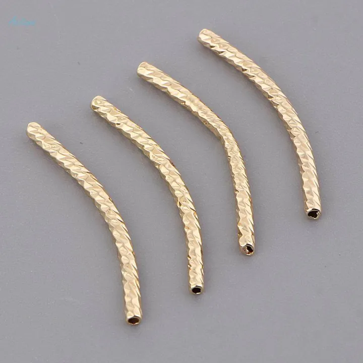 4Pcs%20Copper%20Noodle%20Tube%20Beads%20Curved%20Jewelry%20Findings%20Craft%20Golden%202%C3%9730mm%20-%20Image%203