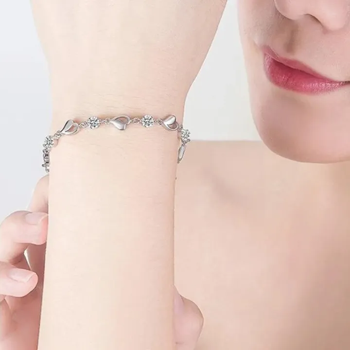 korean%20fashion%20925%20Sterling%20Silver%20noble%20White%20Purple%20crystal%20Bracelet%20for%20women%20wedding%20Jewelry%20Accessories%2017CM+4CM%20-%20Image%206