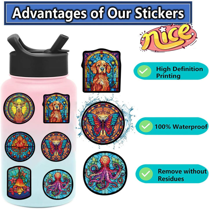 50pcs%20Aesthetic%20Cartoon%20Painted%20Glass%20Graffiti%20Stickers%20For%20Guitar%20Phone%20Sticker%20Vintage%20Craft%20Supplies%20Scrapbooking%20Material%20-%20Image%205