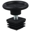 10 Sets 45mm Base Dia Adjustable Leveling Foot 25mmx25mm Square Tube Insert Kit. 