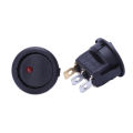 Individual 20 Pcs 12V 20A Amps On/Off/ 3 Position Terminal Round Rocker LED Toggle Switch Blue & Red. 