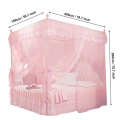 Bedroom Mosquito Netting Luxury Princess Canopy Bed Curtains 4 Corner 3 Side Openings Post Bed Curtain Bedding No Bracket. 