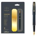 Parker Frontier Matte Black Fountain pen Gold Trim..