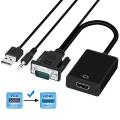 VGA Turn HDMI Audio Adapter Computer with Monitor Projector TV VGA TOHDMI  Hd Line. 
