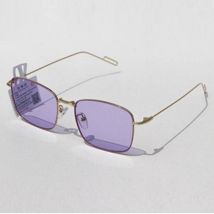 Light Purple Small Square Sunglasses For Men