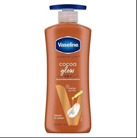 Vaseline Cocoa Glow Serum In Lotion, 400 ml | 100% Pure Cocoa & Shea Butter