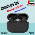 AirPods Pro 2nd Gen ANC In Ear Noise Cancelling Headphone Wireless Bluetooth-mate Black.