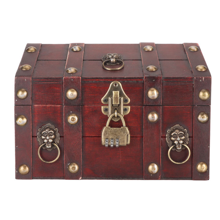 Storage box with password lock handmade exquisite wooden box