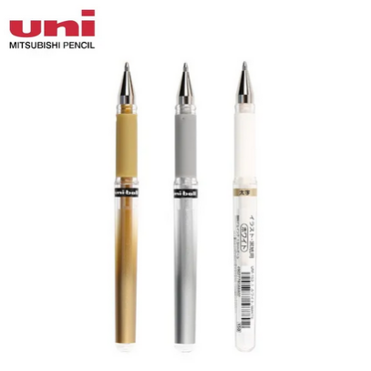 Uni-ball Signo Broad UM-153 Gel Pen 1.0 mm Japan White Gold and Silver