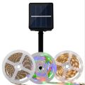LED Strip Light Solar Powered Tape 3/4/5M Outdoor RGB Flexible Lighting Ribbon Tape Waterproof LED Strip Backlight Garden Decor--White color--2 M. 