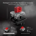 Redragon K619 Horus RGB Mechanical Keyboard Wired Gaming Low Profile Keycaps Red Switch Pro Software Supported. 