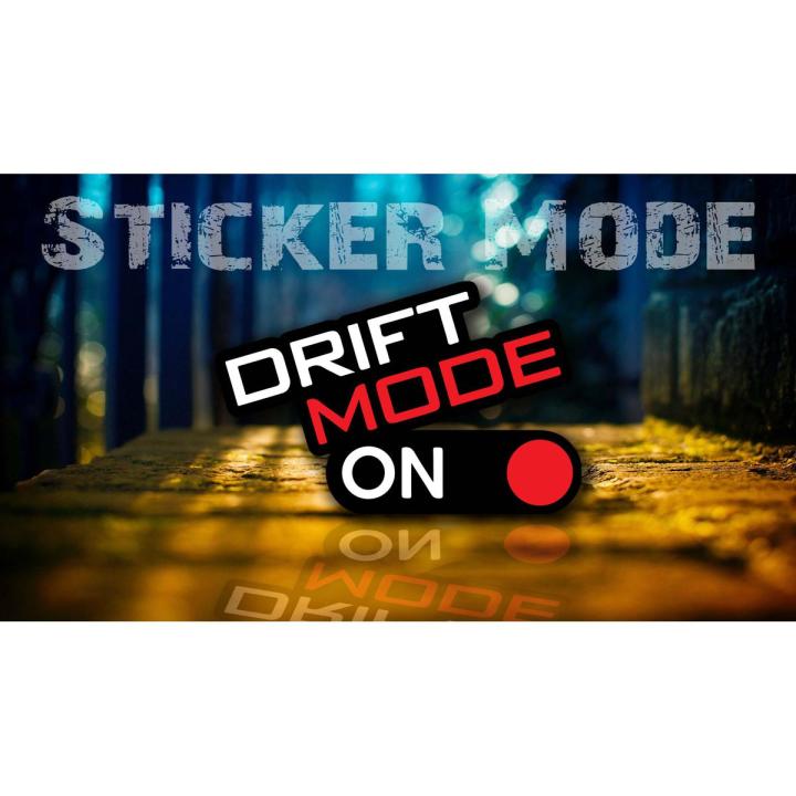 Mini Sticker For Car & Bike | Drift Mode ON | Best Quality ( Sticker_Mode )