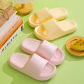 Unisex 2cm Thick Sole Anti-Skid Silent Bathroom Slippers Solid Color Home Eva Indoor Soft Shoes Couple Women Men Slippers Slides. 