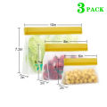 Reusable Silicone Food Bag Freezer Stand Up Fresh-keeping Bag Food Fruit Storage Bag Kitchen Leakproof Fresh Shut Bags BPA Free.