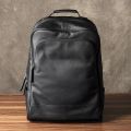 High Quality Fashion Genuine Leather Backpack Men Bagpack Student School Bag Backpack daily male Rucksack large Knapsack Black. 