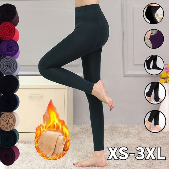 Women's%20Thick%20Yoga%20Pants%20Warm%20Tights%20Thickened%20Silken%20Mist%20Solid%20Color%20Seamless%20Fleece%20Lined%20Thermal%20Leggings%20Pants%20ropa%20de%20yoga%20-%20Image%206