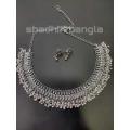 Antique silver oxidized plated  necklace Ear-rings set for women/girls.. 