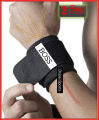 Gym Wrist Support Band - 1 Pair (Black) - Provide Essential Support During Intense Workouts. 