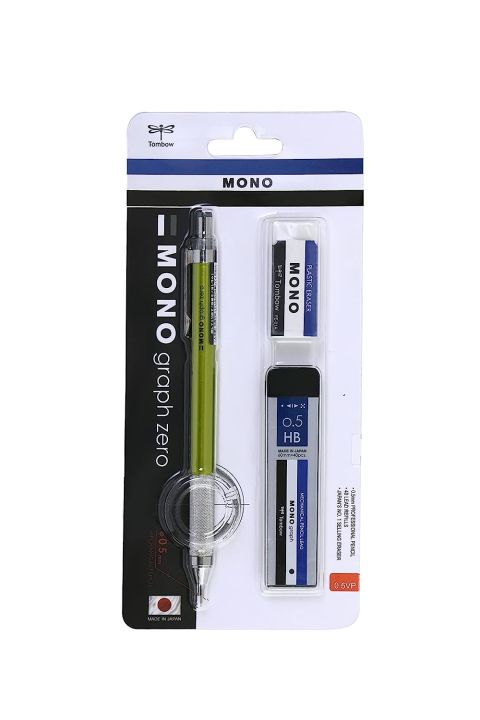 Tombow%20Mono%20Graph%20Zero%200.5mm%20HB%20Mechanical%20Pencil,%20with%20Lead%20and%20Eraser%20-%20Image%202