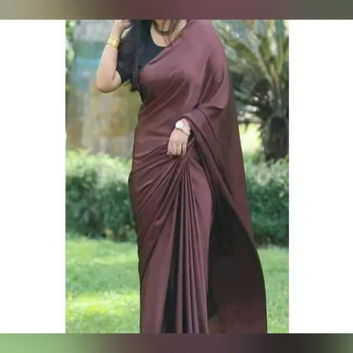japan Coffee Color Soft Silk Saree For women[ Saree with Blouse Piece]