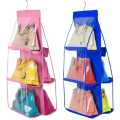 6 Pocket Large Purse Bags Storage Organizer - Multiclour. 