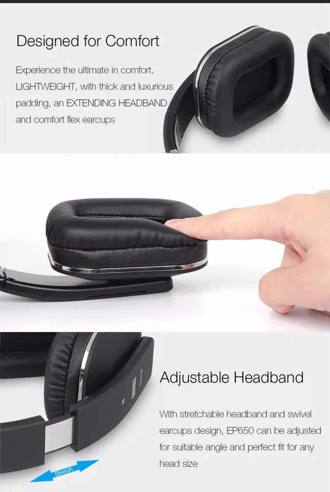 August EP650 Bluetooth Wireless Headphones with Mic/Multipoint/NFC