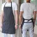 BLACK BUTCHER STRIPE KITCHEN APRON. 