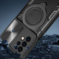 xprmy for Samsung Galaxy A23 5G Dual Layer Phone Case with Slide Camera Cover and Metal Hidden Bracket.