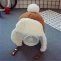 Kids Beanies Winter Baby Child Knitted Hat Kids Girls Russian Female Thicker Warm Caps Age For 2-6 Years Old Ushanka Hat 2019.