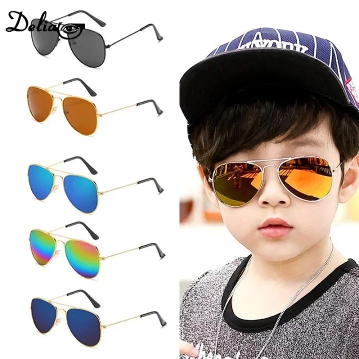 New Kids Sunglasses Fashion Colorful Boys Girls Reflective