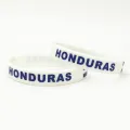 1PC Honduras Country Flag Silicone Wristband White Football Sports Souvenir Silicone Rubber Bracelets Bangles Gifts SH247. 