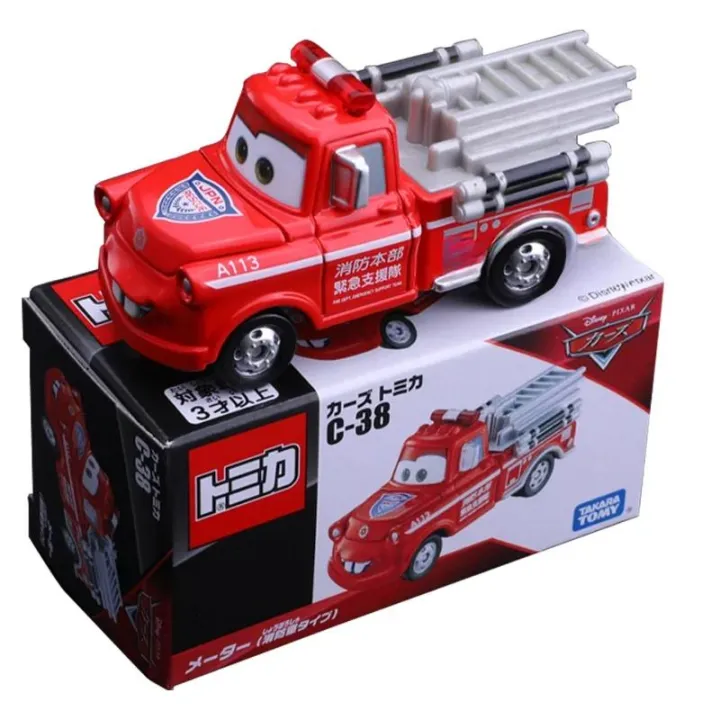 TAKARA%20TOMY%20Tomica%20Disney%20C-36%20Lightning%20McQueen%20Police%20Car%20C-38%20Mater%20Fire%20Engine%20Alloy%20Toy%20Motor%20Diecast%20Metal%20Model%20Gifts%20-%20Image%202