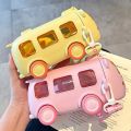 Car Drink Cup Portable Student Cup With SH Cute Water Bottle 17oz MA 500ml/Card Color BPA Free Kids Soft Straw Cup Baby Bus. 