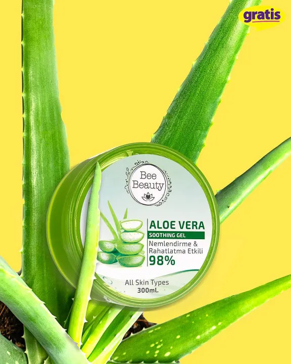 Bee%20Beauty%20Aloe%20Vera%20Soothing%20Gel%20Moisturizing%20and%20Soothing%20Effective%2098%25%20Turkish%20Product%20300ml%20-%20Image%202