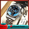 Planett Fanss POEDAGAR Men Watches Casual Top Brand Luxury Men Sports Wristwatch Waterproof Quartz Watch Calendar Stainless Steel Strap Men Watches Clock Gifts. 
