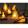3D Triangle Electronic Candle-Holder LED Candle Night Light Party Atmosphere Decoration Ornament Props Home Decor. 