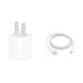 iPhone 5W 2Pin Charger Flat Premium Quality New Version New Technology (Adapter + USB to Lightning Cable Combo Pack) for iPhone 4, 5, 6, 7, 8. 