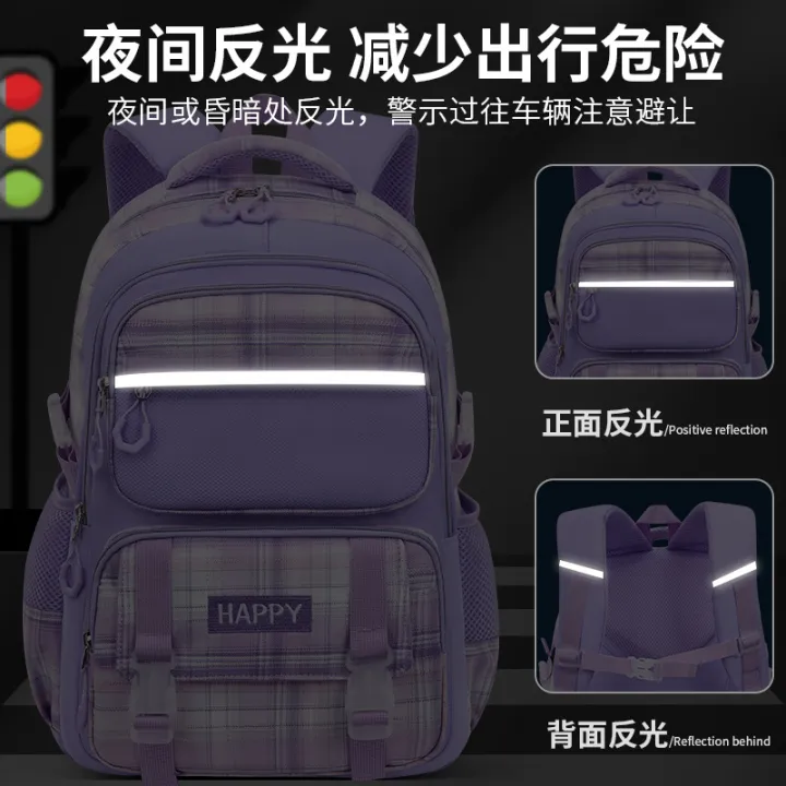 Schoolbag%20Girls%20136%20Grade%20Lightweight%20Burden%20Alleviation%20Spine%20Protection%20Two%20Four%20Five%20Primary%20School%20Students%20Girls'%20Backpack%20-%20Image%205