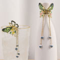 Vintage Fairy Exquisite Women Hair Clip Girls Hair Accessories Ponytail Holder Crystal Butterfly Tassel Claw. 