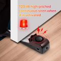 Wireless Door Stop Alarm Stainless Steel 3 Sensitivity Level Sensor Wedge-shaped Portable Home Office Travel Security Protection.