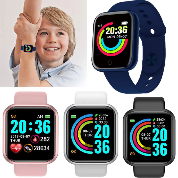 Connected Watch Child Kids Sport Bluetooth Digital Bracelet Fitness Tracker Tracker Heart Rate Children Men Women Smart Watch