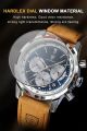 Man Watch Waterproof Chronograph Luminous Men's Wristwatch Leather Men Quartz Watches Casual Clock.