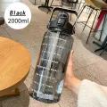 Time Marked Water Bottle BP2L Free Water Bottle with Straw Large Volume Sports A Portable Water Bottle. 