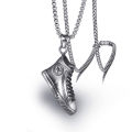 Personalized fashion sports aj shoe pendant retro punk men's titanium steel chain necklace shoe necklace sports jewelry.